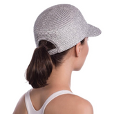 Sombrero Genuino de Diseñador Eric Javits NY - Mondo Cap - Color Plata.